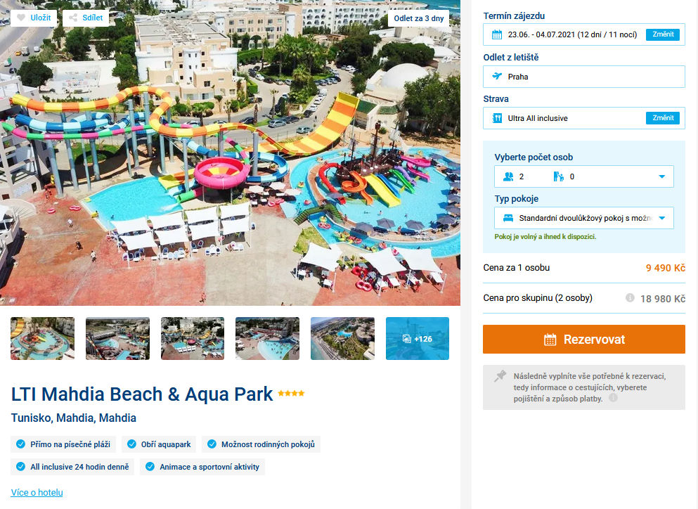 screen 20210620 1425 - Tunisko s ultra all inclusive na 12 dní za 9490 Kč - hotel s obřím aquaparkem