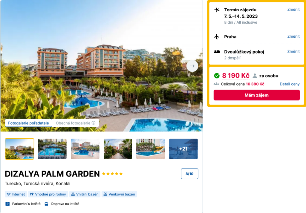 obrazek 20 - Last minute dovolená v Turecku: 8 dní v 5* hotelu Dizalya Palm Garden s programem all inclusive za 8190 Kč!