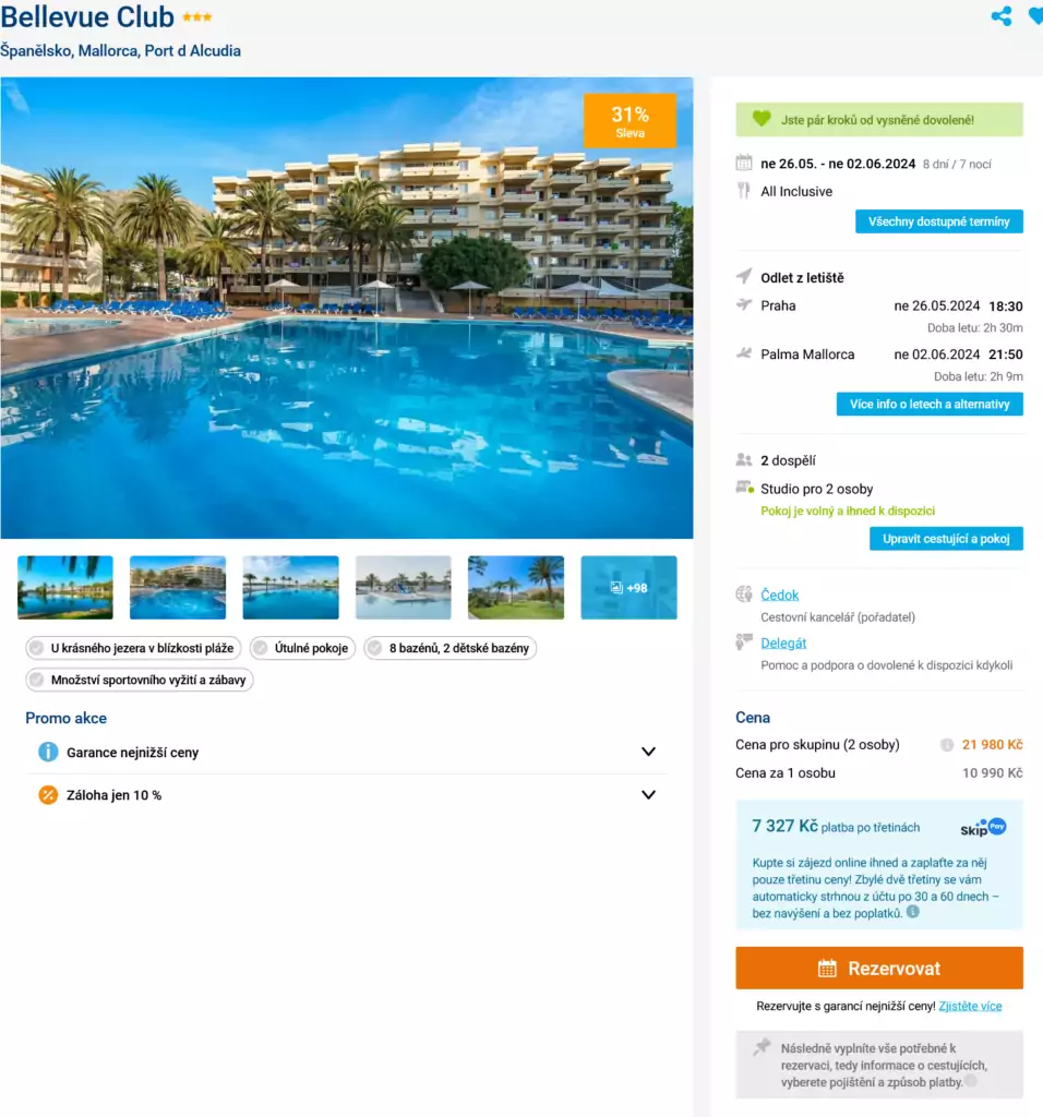 Levná dovolená v hotelu: Bellevue Club - Španělsko, Mallorca, Port d Alcudia